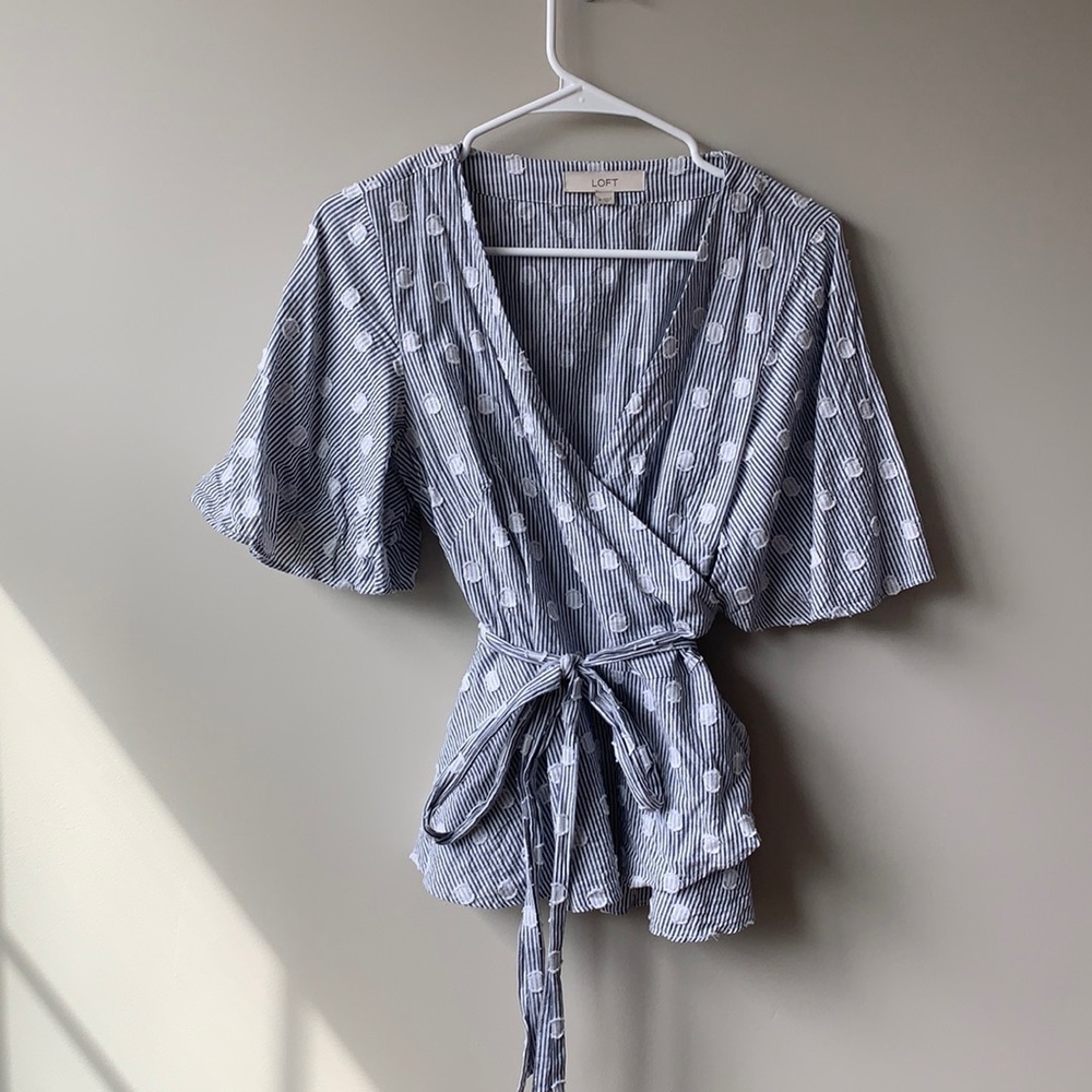 Textured wrap shirt